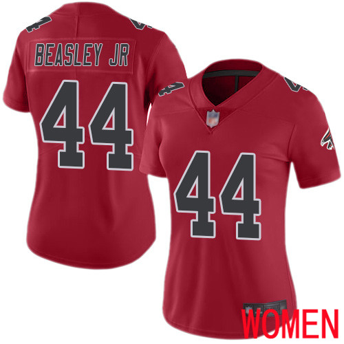 Atlanta Falcons Limited Red Women Vic Beasley Jersey NFL Football #44 Rush Vapor Untouchable->women nfl jersey->Women Jersey